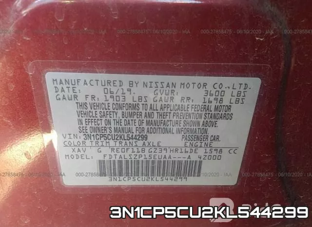 3N1CP5CU2KL544299