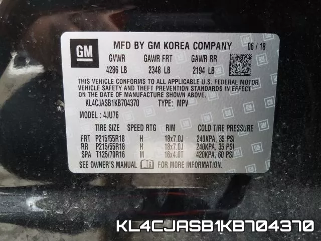 KL4CJASB1KB704370