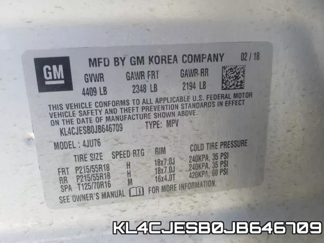KL4CJESB0JB646709