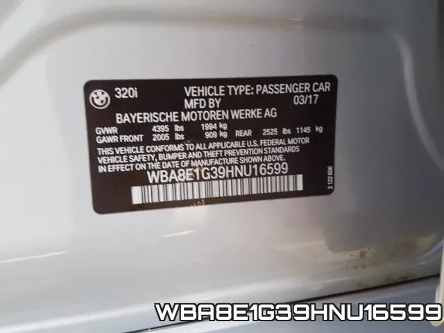 WBA8E1G39HNU16599