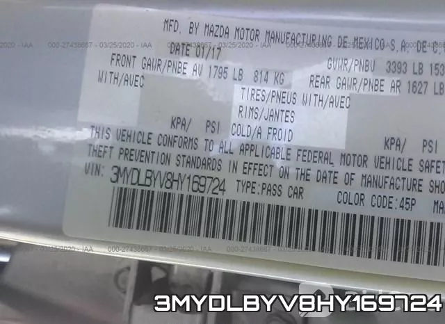 3MYDLBYV8HY169724