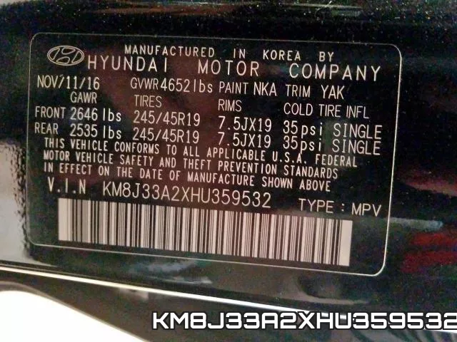 KM8J33A2XHU359532