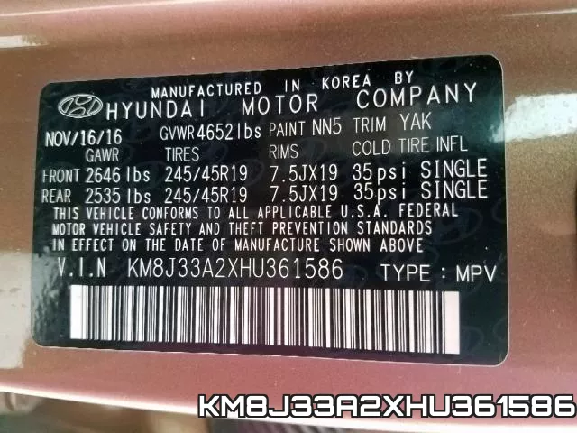 KM8J33A2XHU361586