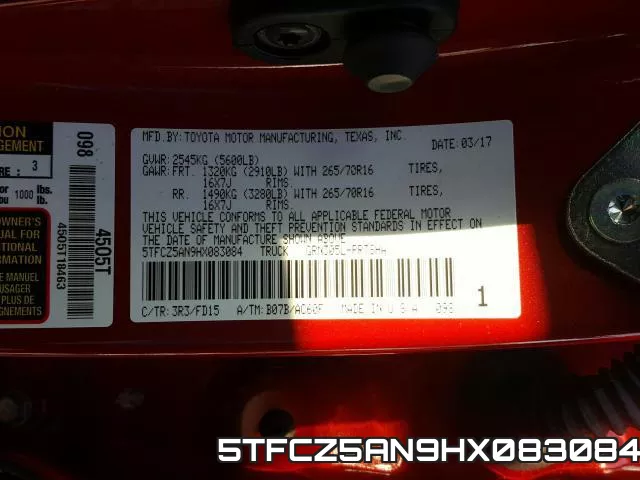 5TFCZ5AN9HX083084