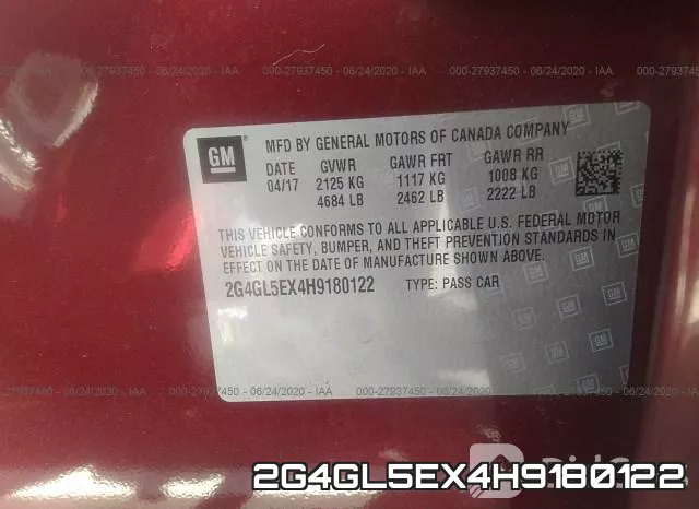 2G4GL5EX4H9180122