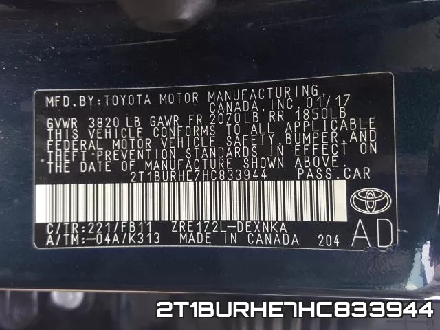 2T1BURHE7HC833944