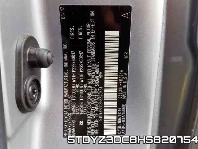 5TDYZ3DC8HS820754