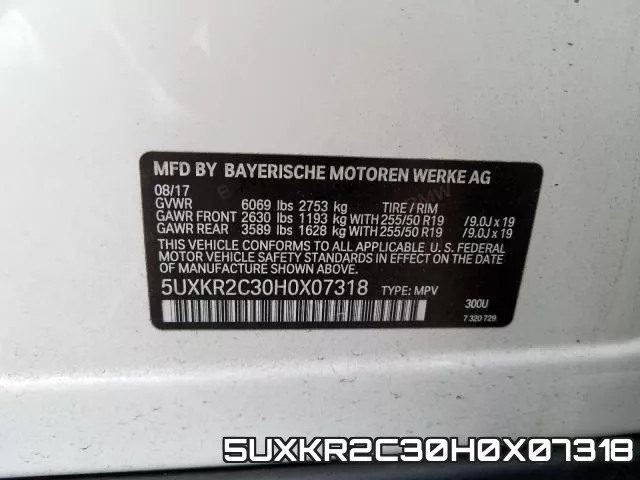 5UXKR2C30H0X07318