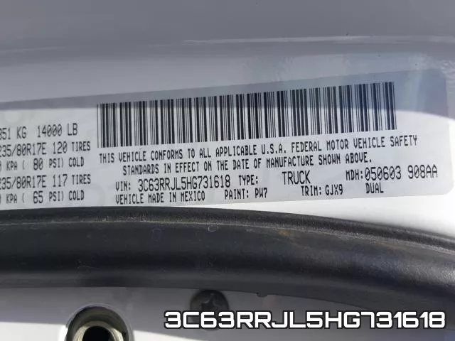 3C63RRJL5HG731618