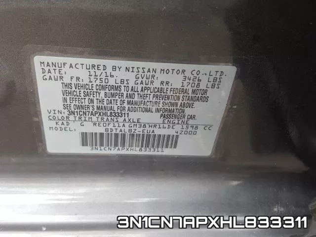 3N1CN7APXHL833311