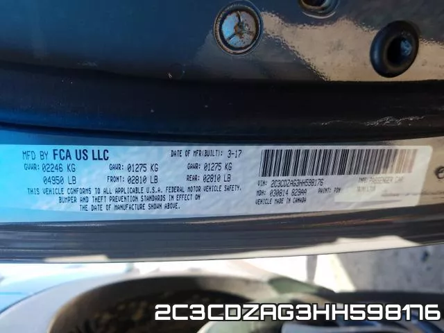 2C3CDZAG3HH598176