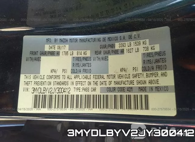 3MYDLBYV2JY300412