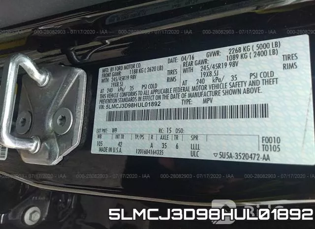 5LMCJ3D98HUL01892