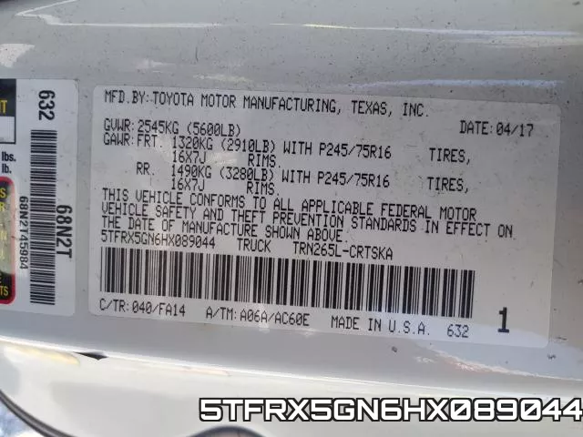 5TFRX5GN6HX089044