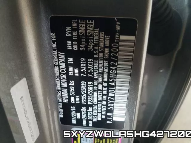 5XYZWDLA5HG427200