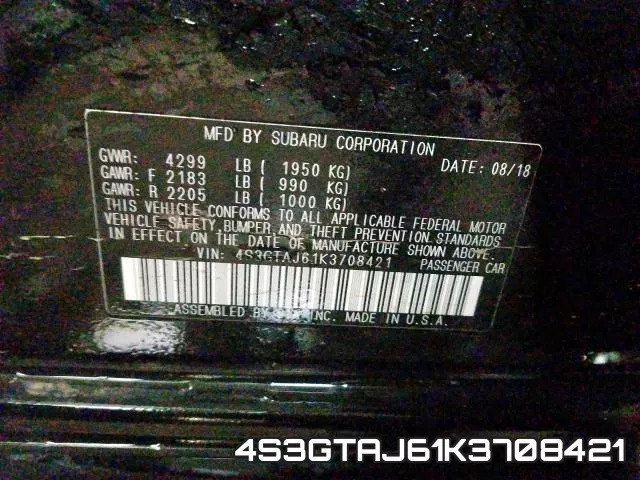4S3GTAJ61K3708421