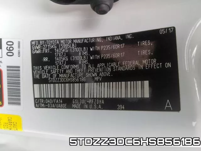 5TDZZ3DC6HS856186