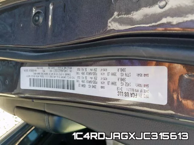 1C4RDJAGXJC315613
