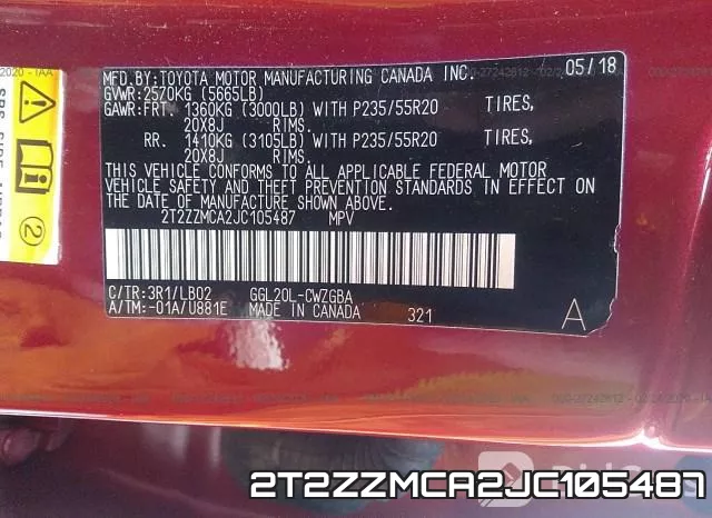 2T2ZZMCA2JC105487