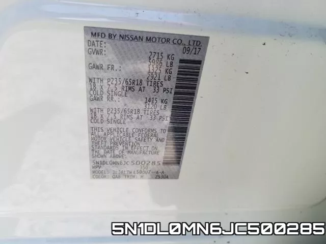 5N1DL0MN6JC500285