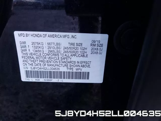 5J8YD4H52LL004635
