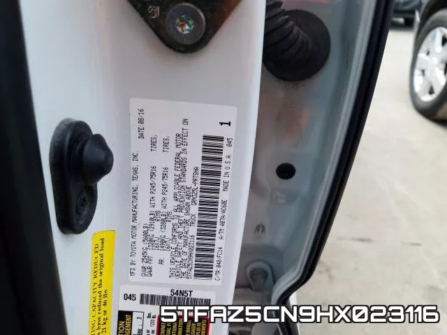 5TFAZ5CN9HX023116