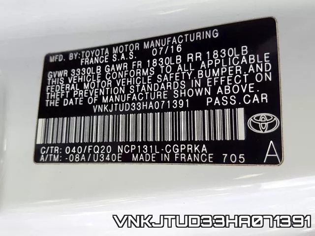 VNKJTUD33HA071391