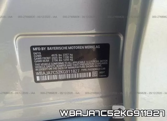 WBAJA7C52KG911827