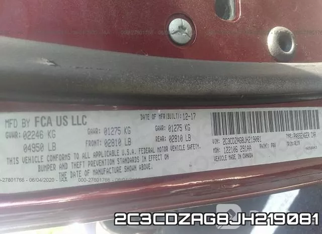 2C3CDZAG8JH219081