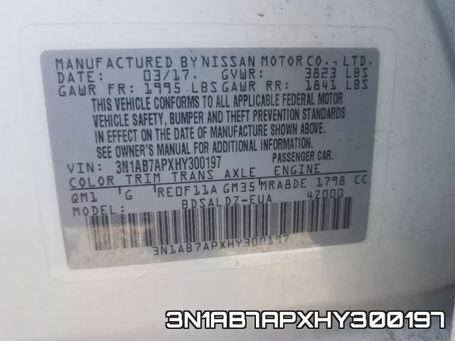 3N1AB7APXHY300197