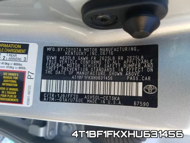 4T1BF1FKXHU631456