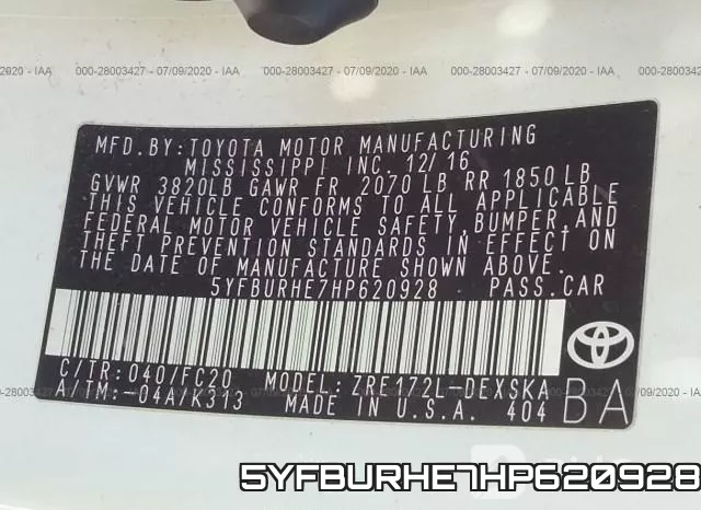 5YFBURHE7HP620928