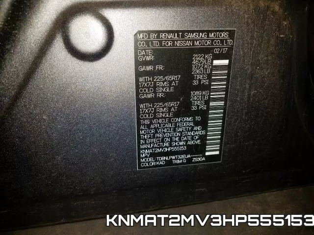KNMAT2MV3HP555153