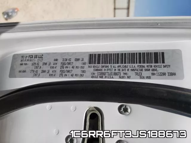 1C6RR6FT3JS188673