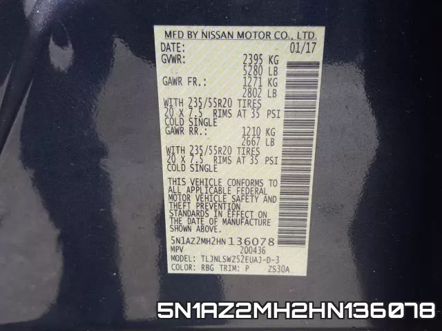 5N1AZ2MH2HN136078
