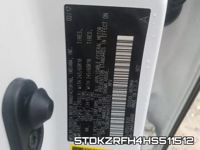 5TDKZRFH4HS511512