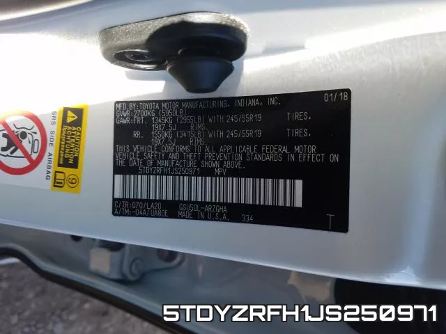 5TDYZRFH1JS250971