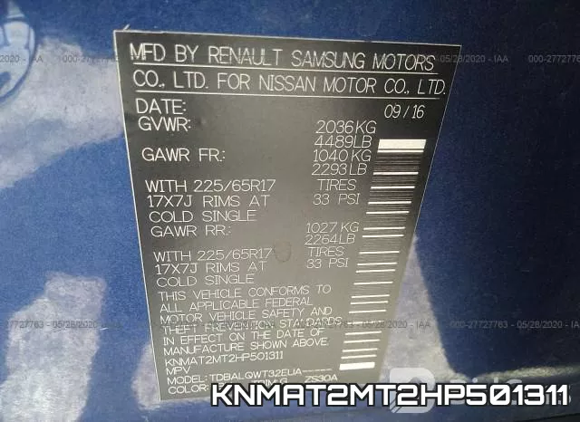 KNMAT2MT2HP501311