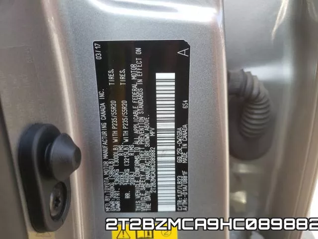 2T2BZMCA9HC089882