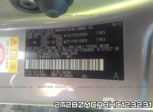 2T2BZMCA8HC123231