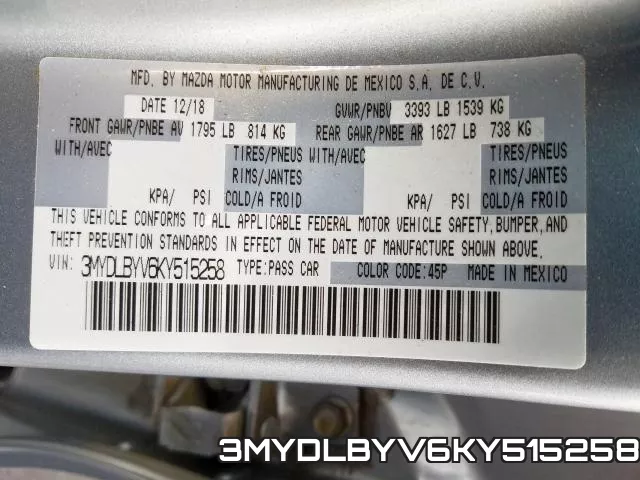 3MYDLBYV6KY515258