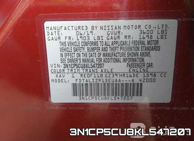 3N1CP5CU8KL547207