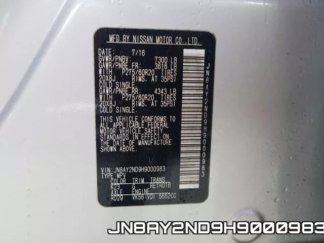 JN8AY2ND9H9000983