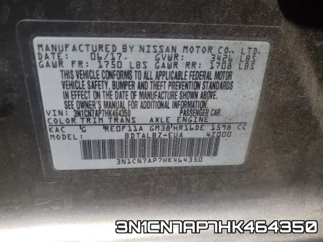 3N1CN7AP7HK464350