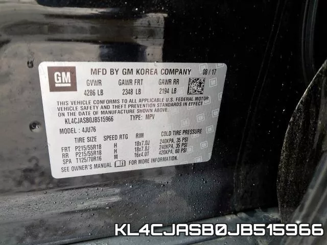 KL4CJASB0JB515966