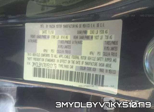 3MYDLBYV7KY510179