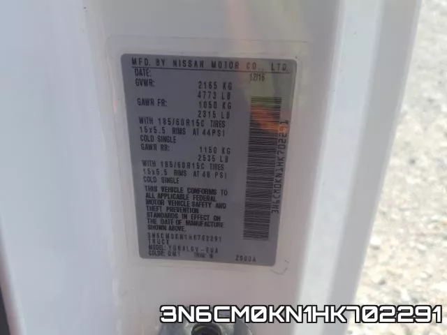 3N6CM0KN1HK702291