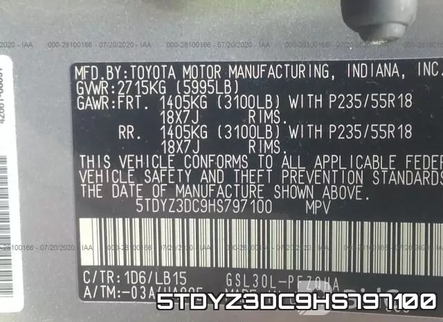 5TDYZ3DC9HS797100