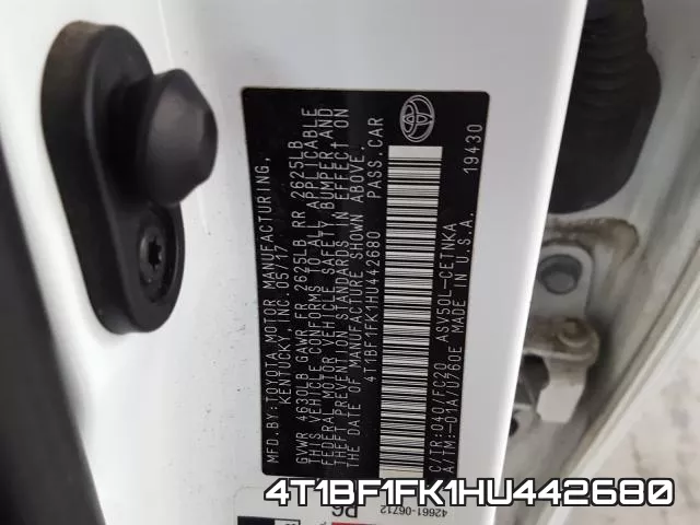 4T1BF1FK1HU442680