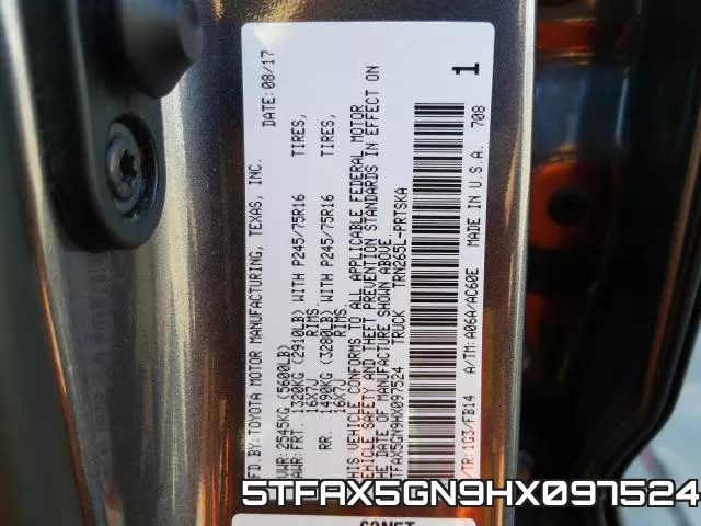 5TFAX5GN9HX097524